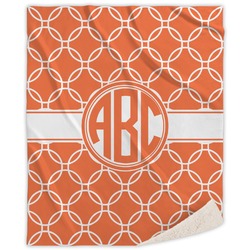 Linked Circles Sherpa Throw Blanket (Personalized)