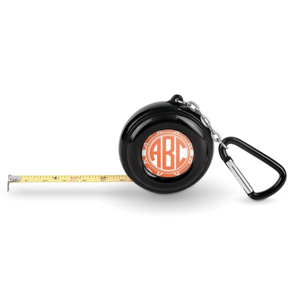 Custom Linked Circles Pocket Tape Measure - 6 Ft w/ Carabiner Clip (Personalized)