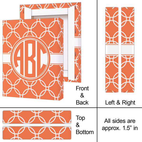 Linked Circles 8x10 - Canvas Print - Approval