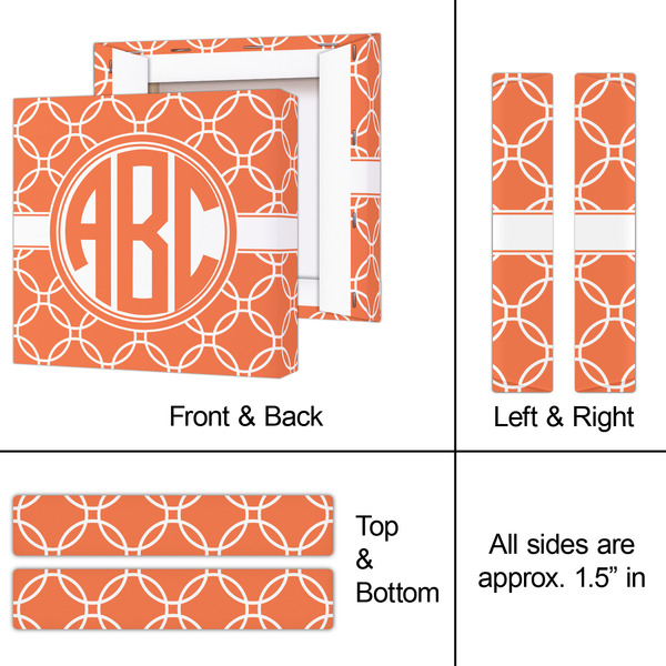 Linked Circles 8x8 - Canvas Print - Approval