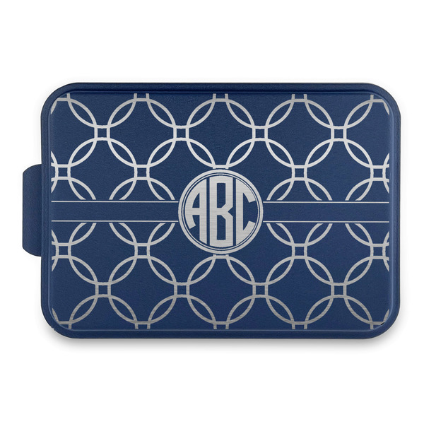 Custom Linked Circles Aluminum Baking Pan with Navy Lid (Personalized)