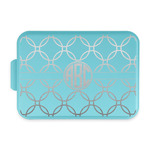 Linked Circles Aluminum Baking Pan with Teal Lid (Personalized)