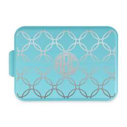 Linked Circles Aluminum Baking Pan with Teal Lid (Personalized)