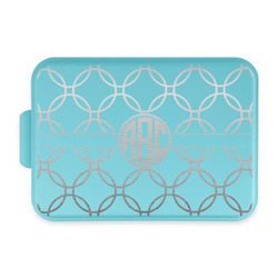 Linked Circles Aluminum Baking Pan with Teal Lid (Personalized)