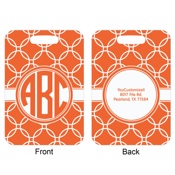 Linked Circles Aluminum Luggage Tag (Front + Back)