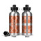 Linked Circles Aluminum Water Bottle - Front and Back