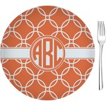 Linked Circles 8" Glass Appetizer / Dessert Plates - Single or Set (Personalized)