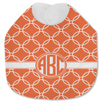 Linked Circles Jersey Knit Baby Bib w/ Monogram