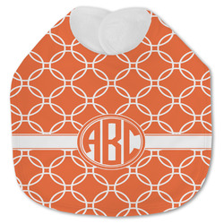 Linked Circles Jersey Knit Baby Bib w/ Monogram