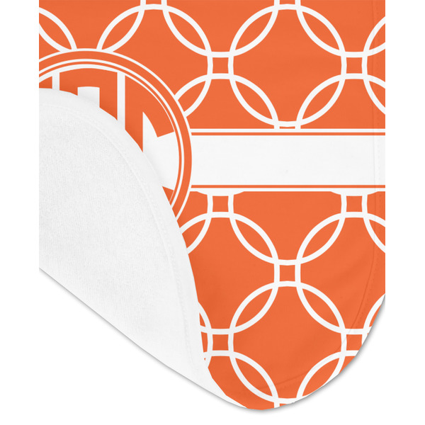 Linked Circles Baby Bib - AFT detail