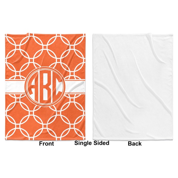 Linked Circles Baby Blanket (Single Side - Printed Front, White Back)