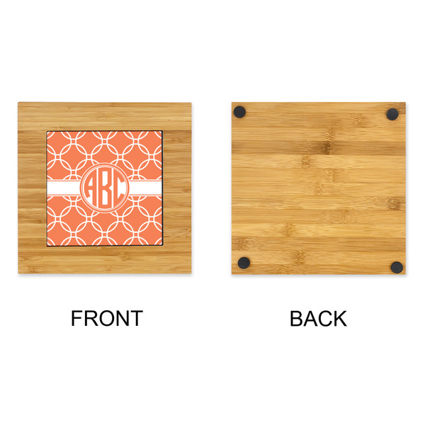 Linked Circles Bamboo Trivet with 6" Tile - APPROVAL