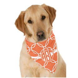 Linked Circles Dog Bandana Scarf w/ Monogram