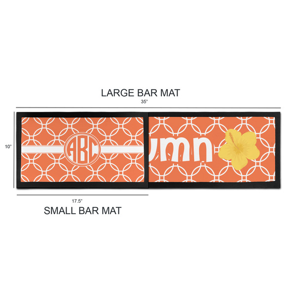Linked Circles Bar Mats - Sizing Chart