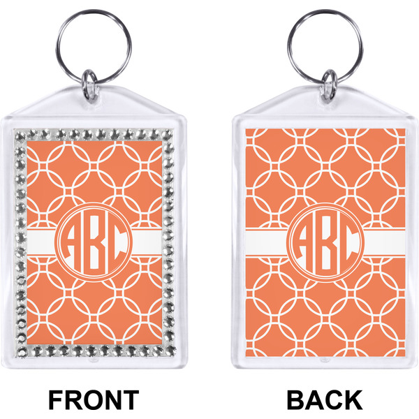 Linked Circles Bling Keychain (Front + Back)