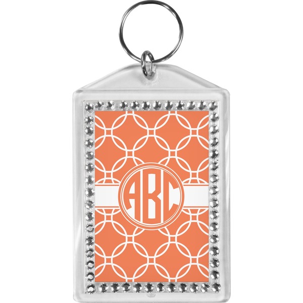 Custom Linked Circles Bling Keychain (Personalized)