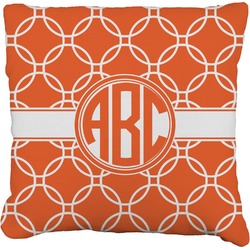 Linked Circles Faux-Linen Throw Pillow 16" (Personalized)