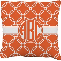 Linked Circles Faux-Linen Throw Pillow 18" (Personalized)