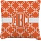 Linked Circles Faux-Linen Throw Pillow 18" (Personalized)