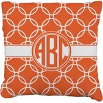 Linked Circles Faux-Linen Throw Pillow 26" (Personalized)