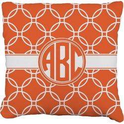 Linked Circles Faux-Linen Throw Pillow 26" (Personalized)