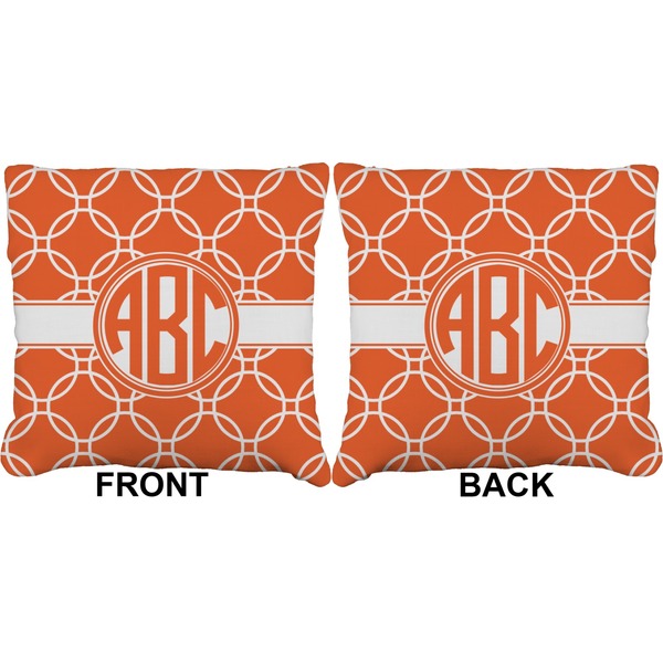 Linked Circles Burlap Pillow Approval