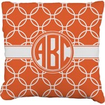 Linked Circles Faux-Linen Throw Pillow (Personalized)
