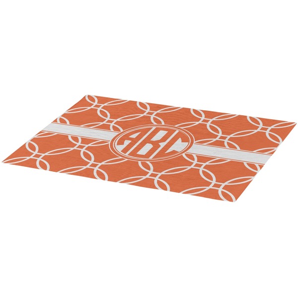 Linked Circles Burlap Placemat (Angle View)