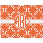 Linked Circles Woven Fabric Placemat - Twill w/ Monogram