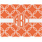 Linked Circles Woven Fabric Placemat - Twill w/ Monogram