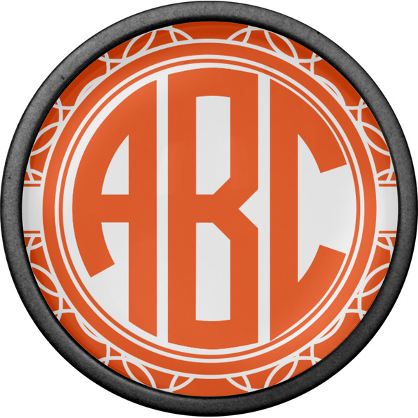 Linked Circles Cabinet Knob - Black - Front