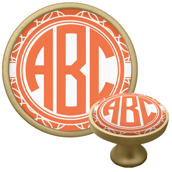 Linked Circles Cabinet Knob - Gold - Multi Angle