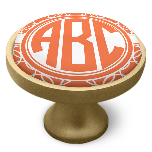 Linked Circles Cabinet Knob - Gold - Side