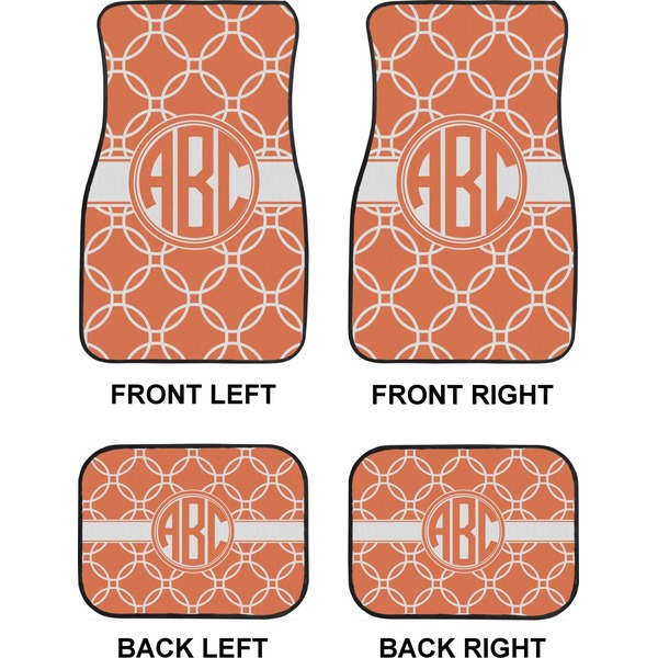 Linked Circles Car Floor Mats Set (2F + 2B)