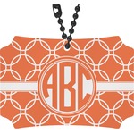 Linked Circles Rear View Mirror Ornament (Personalized)