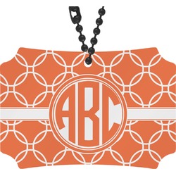 Linked Circles Rear View Mirror Ornament (Personalized)