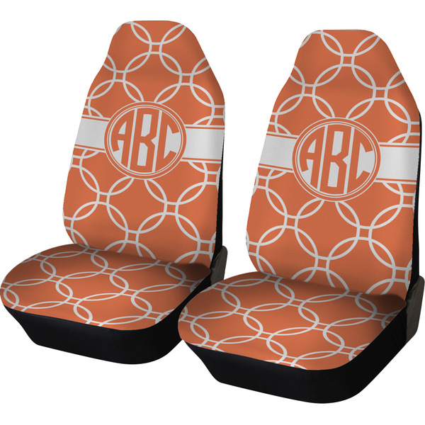 Custom Linked Circles Car Seat Covers (Set of Two) (Personalized)