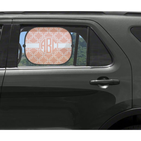 Linked Circles Car Sun Shade Black - In Car Window