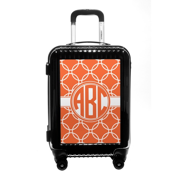 Custom Linked Circles Carry On Hard Shell Suitcase (Personalized)