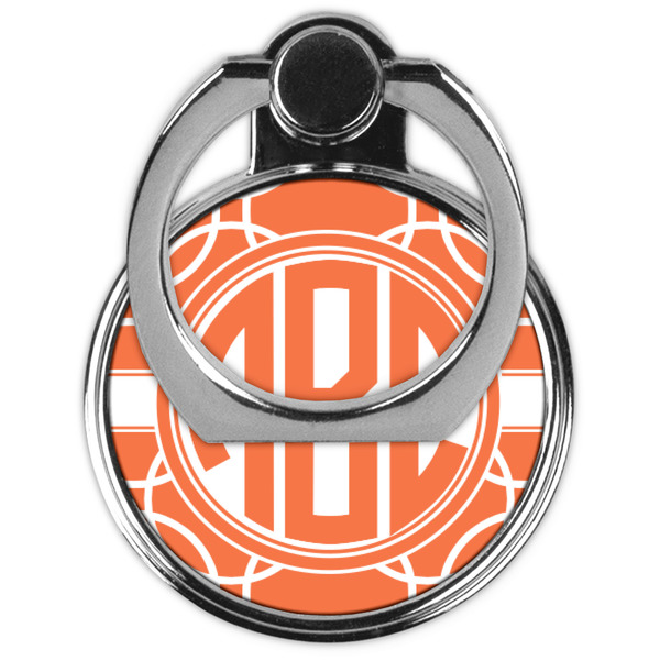 Linked Circles Cell Phone Ring Stand & Holder - Front (Collapsed)