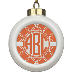 Linked Circles Ceramic Ball Ornament (Personalized)