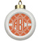 Linked Circles Ceramic Ball Ornament (Personalized)