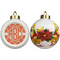 Linked Circles Ceramic Christmas Ornament - Poinsettias (APPROVAL)