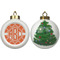 Linked Circles Ceramic Christmas Ornament - X-Mas Tree (APPROVAL)