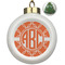 Linked Circles Ceramic Christmas Ornament - Xmas Tree (Front View)