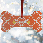 Linked Circles Ceramic Dog Ornament w/ Monograms