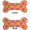 Linked Circles Ceramic Flat Ornament - Bone Front & Back (APPROVAL)