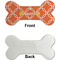 Linked Circles Ceramic Flat Ornament - Bone Front & Back Single Print (APPROVAL)
