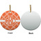 Linked Circles Ceramic Flat Ornament - Circle Front & Back (APPROVAL)
