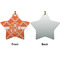 Linked Circles Ceramic Flat Ornament - Star Front & Back (APPROVAL)